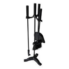 4 Piece Samuel Cast Iron Fireplace Tool Set